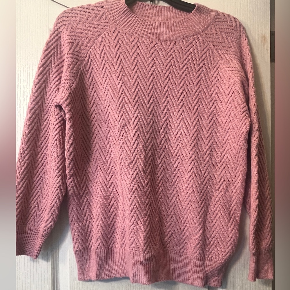 Pink Clover Soft Pink Textured Sweater